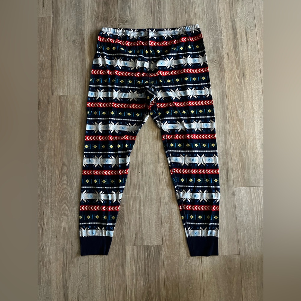 Hanna Andersson Adult Scandi Snowflake Fairisle Holiday Long John Pajamas XXL - Picture 9 of 10